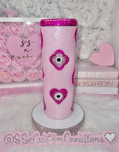 Load image into Gallery viewer, 🩷🧿Pink-Toned Rhinestone Evil Eye Tumbler
