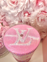 Load image into Gallery viewer, 24oz Rhinestone Filled L🩷V Tumbler