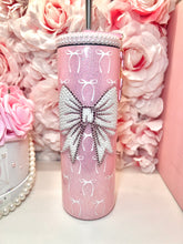 Load image into Gallery viewer, 🎀 Pearl & Pink Rhinestone Tumbler🎀