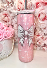 Load image into Gallery viewer, 🎀 Pearl & Pink Rhinestone Tumbler🎀