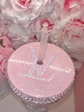Load image into Gallery viewer, Opal Pink Rhinestone Drip Acrylic SnowGlobe Tumbler
