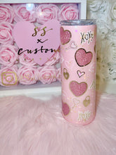 Load image into Gallery viewer, *RTS* 🩷XOXO hearts and locket Tumbler🎀