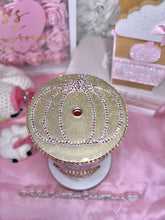 Load image into Gallery viewer, Acrylic, Pink/Gold Pumpkins and leaves tumbler