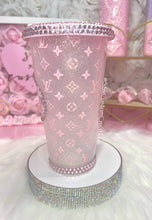 Load image into Gallery viewer, Pink'd out Glittered 24oz Cold Cup