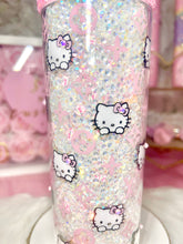 Load image into Gallery viewer, 20oz STAINLESS STEEL skinny rhinestone filled H-Kitty tumbler