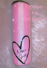 Load image into Gallery viewer, 20 oz Stainless steel Pink striped tumbler