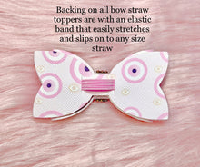 Load image into Gallery viewer, Pink Evil Eye Bow straw topper