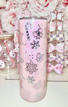 Load image into Gallery viewer, 20oz Stainless Steel PEEKABOO snowflake tumbler