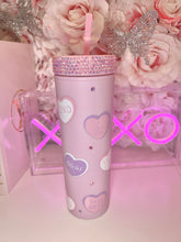 Load image into Gallery viewer, 16oz skinny PINK Vday tumbler