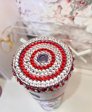 Load image into Gallery viewer, 24oz Acrylic HelloKitty VDAY SnowGlobe tumbler