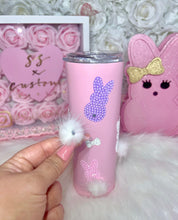 Load image into Gallery viewer, Pastel Blinged PEEPS with fluffy detachable tails