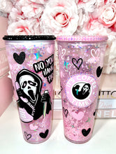 Load image into Gallery viewer, Horror SCREAM Snow globe Acrylic 24oz Tumbler