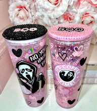 Load image into Gallery viewer, Horror SCREAM Snow globe Acrylic 24oz Tumbler