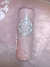 Load image into Gallery viewer, Personalized Pink Leopard with bling Tumbler