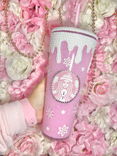 Load image into Gallery viewer, PinkMas snowflake tumbler.