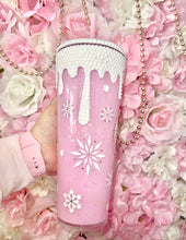 Load image into Gallery viewer, PinkMas snowflake tumbler.