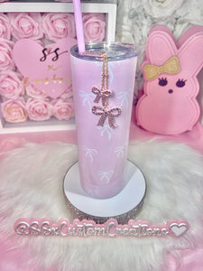 Rhinestone Bows - Tumbler Charm