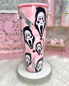 24oz Acrylic SnowGlobe SCREAM Tumbler