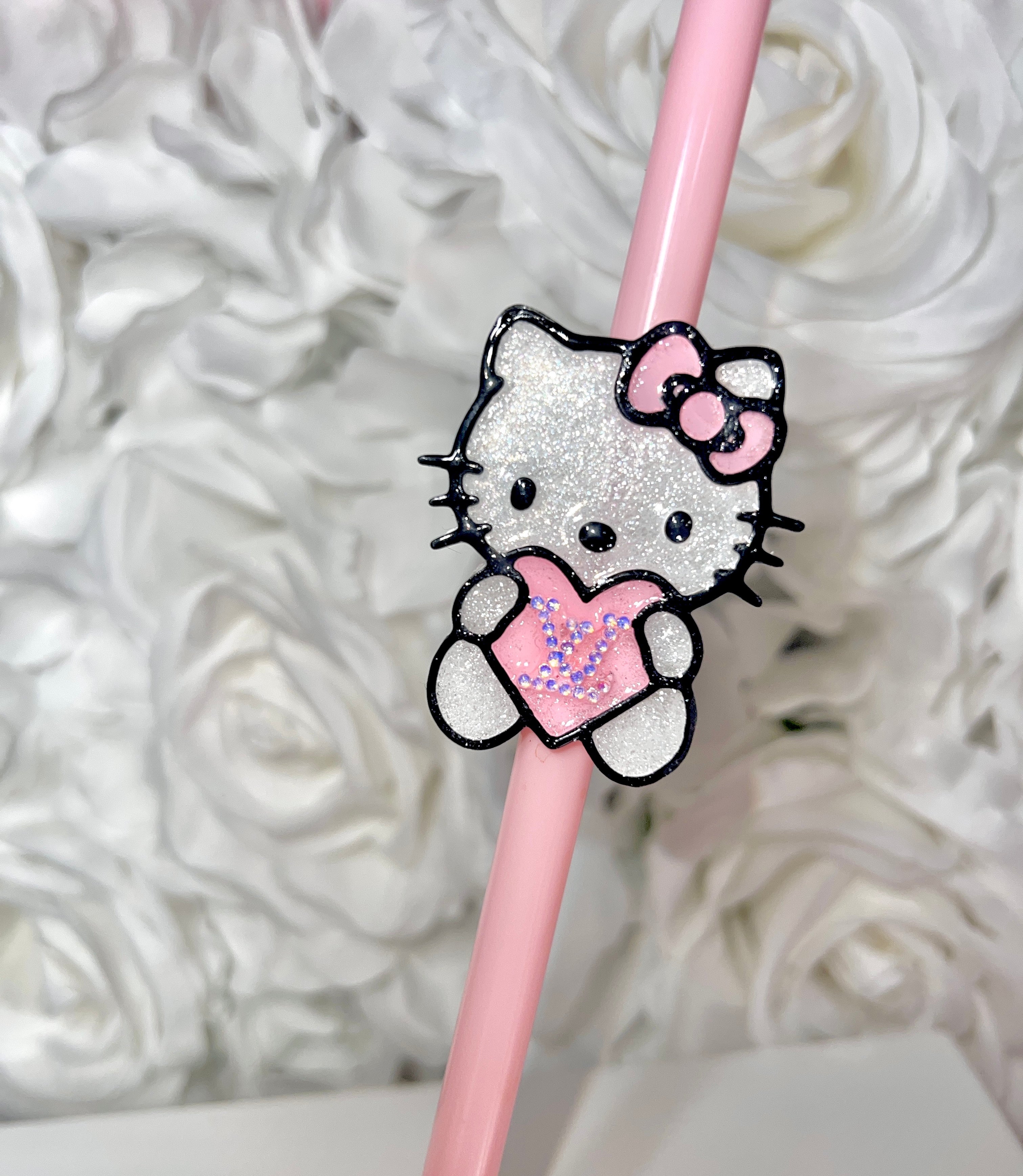 H-Kitty Heart LUXE Straw Topper