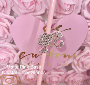 Barbie head straw topper