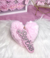 Load image into Gallery viewer, Pink Heart Pom-Pom BARBIE Keychain
