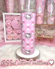 Load image into Gallery viewer, 20oz SS H-Kitty Quilted Hearts Tumbler
