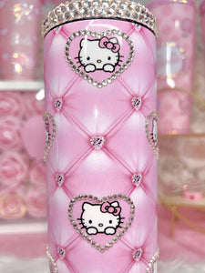 20oz SS H-Kitty Quilted Hearts Tumbler