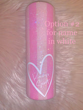 Load image into Gallery viewer, 20 oz Stainless steel Pink striped tumbler
