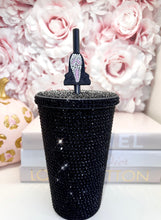 Load image into Gallery viewer, Ghost face with pink eyes straw topper
