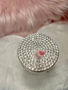 16oz Clear Glass, bamboo lid, WINTER theme tumbler