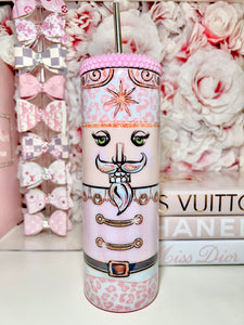 20oz Stainless Steel Pink Nutcracker Tumbler