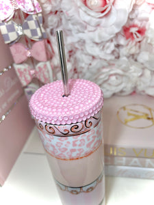 20oz Stainless Steel Pink Nutcracker Tumbler