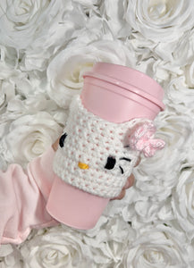 * Crocheted Kitty  cup Cozy*