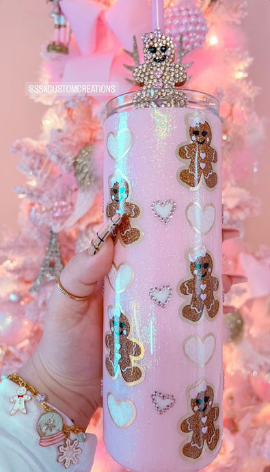 24oz Acrylic , rhinestone filled L.V. glitter Tumbler – SSxCustomCreations