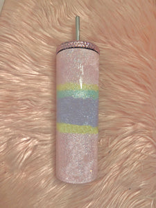 20oz stainless steel pastel tumbler with rhinestone lid