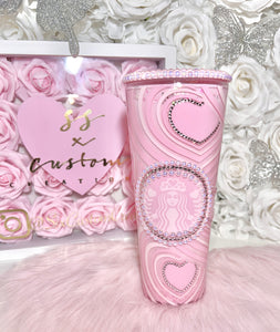 24oz Acrylic Hearts Tumbler
