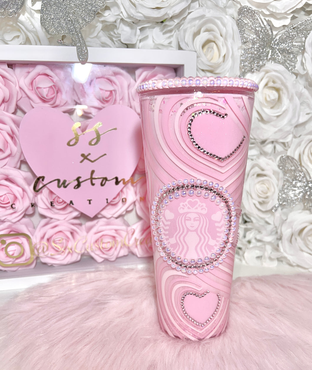 24oz Acrylic Hearts Tumbler