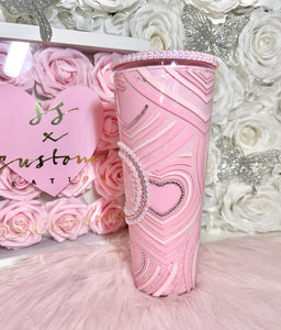 24oz Acrylic Hearts Tumbler
