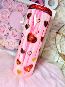 20oz SS Chocolate hearts Tumbler