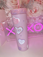 Load image into Gallery viewer, 16oz skinny PINK Vday tumbler
