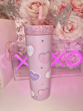 Load image into Gallery viewer, 16oz skinny PINK Vday tumbler
