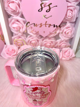 Load image into Gallery viewer, 10oz SS Pink drip VDAY Mug
