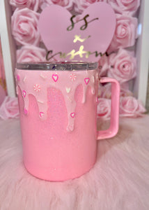 10oz SS Pink drip VDAY Mug