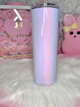 Load image into Gallery viewer, Kitty bow tumbler with Pastel Stripes
