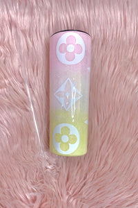 20 oz Stainless Steel Summer Collection Yellow to Pink Glitter Tumbler