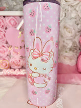 Load image into Gallery viewer, Kitty-Bunny Strawberry Tumbler
