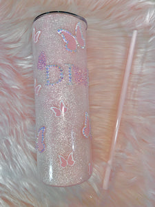 20oz Stainless Steel Butterfly Tumbler