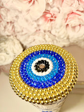 Load image into Gallery viewer, 24oz Acrylic Evil Eye Snow Globe Tumbler
