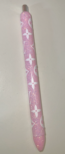 Pink and white symbol glittered Glam Pen