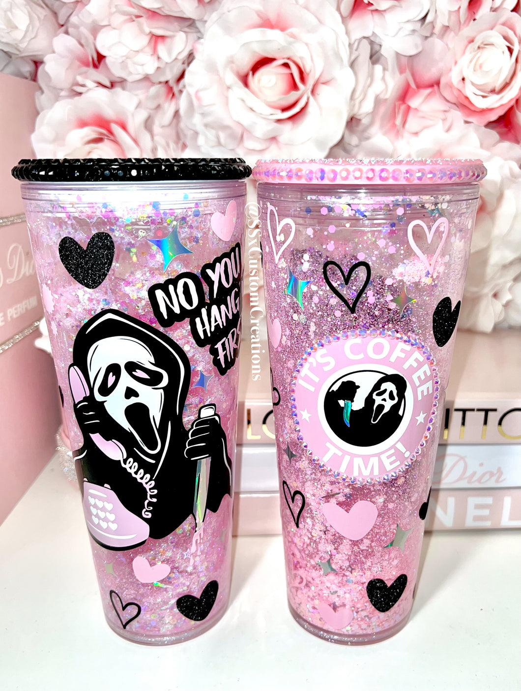 Horror SCREAM Snow globe Acrylic 24oz Tumbler